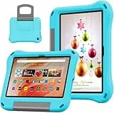 10 inch Tablet Case for Kids - DJ&RPPQ Light Weight Anti Slip Shockproof Kids Friendly Case.(Also for 10in Sony Nokia iPad Samsung 10 Zoll Tablet).(Light Blue)