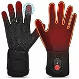elektrische beheizte Handschuhe für Herren Damen，wiederaufladbar beheizbare Winter Handschuhe für Outdoor Fahrrad Motorad Ski Snowdoard Jagd