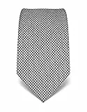 Vincenzo Boretti Herren Krawatte reine Seide Hahnentritt Muster edel Männer-Design zum Hemd mit Anzug für Business Hochzeit 8 cm schmal/breit weiß/schwarz