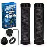 Adiwo Fahrradgriffe Ergonomisch Lenkergriffe Fahrrad aus Rutschfester, Universal für 22,2mm, Schnelle Montage, für Trekkingrad/Rennrad/Citybike/Klapprad/Mountainbike, Typ F Schwarz