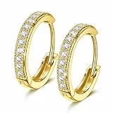 NINAMISS Damen-Ohrringe, Creolen, Geburtstag, Valentinstag, Jahrestag, Abschlussgeschenke, für Mädchen, Mutter, Tochter, Gold