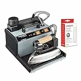 Polti Vaporella 2H Pro Kalstop, Dampfbügeleisen mit Boiler und Sicherheitsverschluss, Druck 3 Bar, Leistung 1750 W, Grau und Schwarz, 20 Anti-Kalk-Ampullen Kalstop im Lieferumfang enthalten