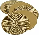 KPAVIR Handgefertigte Getränkeuntersetzer mit Perlen, saugfähige Untersetzer, 6er-Set, Getränkeuntersetzer für Tischschutz, geeignet für Arten von Tassen, Holztisch, Coole Heimdekoration, Größe: 10,2