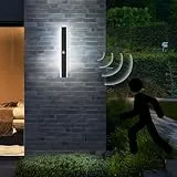 ANKBOY Lang Wandleuchte Aussen mit Bewegungsmelder Kaltweiß 80CM LED Außenwandleuchte Hauswand Wasserdicht Außenbeleuchtung Terrassen Garage Anthrazit, 25W