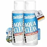 YACHTICON Aqua Clean 2 x 100 ml ohne Chlor – Trinkwasser-Konservierung für mittelgroße Wassertanks – hält bis zu 6 Monate frisch, auf Silberbasis, bewährte Formel seit 1982 – Made in Germany
