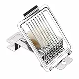 Eierschneider aus Edelstahl mit Stabilem, Glattes Schneidwerkzeug für Gekochte Eier und Obst, Leicht zu Reinigen, (Gezahnte Klinge)