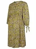ESPRIT Maternity Damen Dress WVN nurs 3/4 sl AOP Kleid, Khaki Green-350, 44