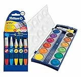 Pelikan 700726 Pinsel-Set, griffix mit Band (5 Stück, Mit Farbkasten)