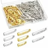 80 Stück Broschennadeln, 5 Größen Mehrzweck Anstecknadeln Gold & Silber Anstecknadeln Zum Basteln Für Schmuck Handwerk Broschenverschluss DIY Crafts, 20 Mm/25 Mm/30 Mm/35Mm/38Mm
