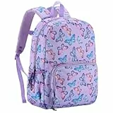 Chase Chic Kinderrucksack,Leichter Rucksack Mädchen Jungen mit Brustgurt,Vorschule Schulrucksack mit Reflektierenden Streifen, Schulranzen für Kindergarten/Schule/Reisen/Outdoor(Schmetterling)