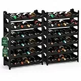 ARTECSIS® Weinregal stapelbar & modular erweiterbar Kunststoff für 72 Weinflaschen (schwarz) - Stabiles Flaschenregal & Getränkeregal Gastronomie-Qualität - Flaschen Weinständer & Weinflaschenhalter