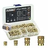 ruthex Gewindeeinsätze M2 + M3 + M4 + M5 Sortimentskasten - 70 + 100 + 50 + 50 Stk. BLEIFREIE Gewindebuchsen aus Messing - zum Einschmelzen einer Gewindehülse in 3D-Druck-Teile aus Kunststoff