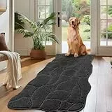 Biscpro Fußmatte Innen Weicher 60 x 150 cm, Türmatte rutschfeste Waschbar Fussmatte, Schmutzfangmatte,Läufer Teppich für Hund, Eingang, Flur, Küchen, Korridor