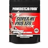 Powerstar SUPER HI PRO 128 | Mehrkomponenten Protein-Pulver Chocolate 1kg | Höchstmögliche Biologische Wertigkeit | Eiweiß-Pulver mit 78% Protein i.Tr. | Protein-Shake zum Muskelaufbau & Abnehmen