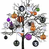 Valery Madelyn 40 Stücke Halloween Kugeln Ornamente, Freche Dekorative Bruchsichere Halloween Hängende Baumkugeln Anhänger(M)
