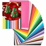 OWLKELA 50 Blatt Tonpapier A4 Bunt, 25 Farben, 230g/m² Bastelpapier, Mehrzwecks Tonkarton A4 Bunt, Buntes Papier für DIY, Origami & Kartenherstellung