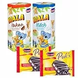 KuchenMeister Snack Probier Mix 4er Pack | Enthalten 1x Koala Milch 75g, 1x Koala Kakao 75g sowie 2x Puks Dessertkuchen | Ideal fürs Büro, zur Schulpause, Snack für Zwischendurch | 4er Mix Pack
