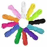 12 Stück 10 Fuß Paracord Schnur 550 Paracord Seile 12 Farben Paracord Armband Bänder Set für DIY Armbänder Schlüsselanhänger Hundeleinen Zeltseil