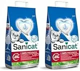 Sanicat – Classic-Katzenstreu mit Aloe Vera | Bindet den Geruch während 7 Tagen | Schnelle Absorption | Hochwertiges Produkt für die Hygiene Ihres Haustieres | Packungsgröße 4 l (Packung mit 2)