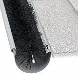 Relaxdays Dachrinnenbürste, 400 x 10 cm, Dachrinnen Laubschutz, Vogel- & Marderschutz, Rinnenraupe Kunststoff, schwarz