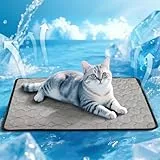 fuzhik Kühlmatte für Hunde und Katze 61 x 51CM, Haustier Kühlmatte Waschbares Matte Sommer Kühlkissen Katzen Selbstkühlende, Selbst Kühlende Hundematte für Zuhause Unterwegs oder im Auto
