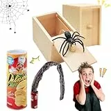 Spider Prank Box, 1 Stücke Scherzartikel Schlange, Neuheit Schlange Trick Spielzeug, Streich Spinne Scare Box, für Halloween