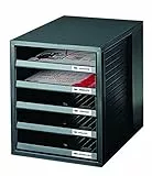 2er Bundle HAN 1401-13 Schubladenbox SCHRANK-SET; Innovatives; attraktives Design mit 5 offenen Schubladen; schwarz
