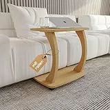 sugodesign Beistelltisch Couch, mit Rollen, Laptoptisch für Couch, Kleiner Wohnzimmertisch, Sofatisch in stylischer Natur Eiche-Optik, Kleiner Couchtisch fürs Wohnzimmer, Side Table, Arasta