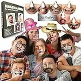 Bada Bing 30 Motive lustige Nasenmasken für Fotobox, Hochzeit, JGA & Geburtstag – Maske als Foto Verkleidung, Party Zubehör und Deko - Witzige Foto-Requisiten für unvergessliche Party-Momente Spiel