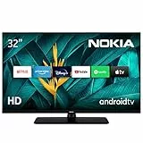 Nokia 32 Zoll (80cm) HD Ready Fernseher Smart Android TV (HDR10, DVB-C/S2/T2, Netflix, Prime Video, Disney+) Amazon Exclusive - HNA32GV210-2022
