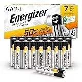 Energizer Alkaline Power Batterien AA (24 Stück) - Hochleistungsbatterien 1,5V - Batterie für Haushalt und Büro - 100% plastikfreie Recycelbar Verpackung - 7 Jahre lagerfähig [Exklusiv bei Amazon]