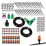 Hozaenwa Bewässerungssystem,Verstellbares Tropf-Bewässerungsset - 30m Automatisch 360 Grad Drehbar Gartenaccessoires Für Balkon Terrasse Garten Landschaftsbau Gemüsebeet Gewächshaus