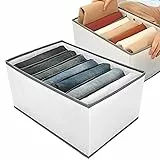 EASEVE 2 Stück Schrank Organizer Kleiderschrank Kleidung Aufbewahrung - 7 Fächer Faltbare Schubladen Ordnungssystem Kleider Aufbewahrungsbox für Hosen, Jeans, Hemden, Pullover, Shirt