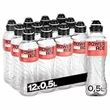 Powerade Active Water Pfirsich-Apfel - kalorienfreies, zuckerfreies Erfrischungsgetränk mit Vitamin B3 und B6 - Sportgetränk mit Mikronährstoffen in Einweg Flaschen (12 x 500 ml)