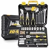 Hi-Spec 89-teiliges Heim & Werkstatt-Werkzeugset. Autoset, Motorrad & Heimreparaturen & Instandhaltung DIY Handwerkzeuge für die Werkstatt. Alles in einem Aufbewahrungskoffer