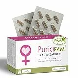 PuriaFAM® Frauenzauber - vegan - Rotes Maca Frauen - 60 Kapseln - Ashwagandha, Passionsblume - Hormon Balance Frauen