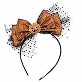 EXCEART Halloween Schädel Haarreif Damen Stirnband Kürbis Haarband Flapper Schleife Mädchen Hut Maskerade Kopfschmuck Hochzeit Karneval Party Cosplay Kostüm Zubehör