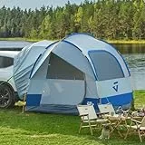 JOYTUTUS SUV-Zelt für Camping mit Regenschutz, Autotent mit Doppeltür und Aluminiumstangen, SUV-Heckklappenzelt mit wasserdichter PU2000mm-Doppelschicht für 4-8 Personen, blau