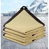 Xrdbfd Garten-schattennetz, Outdoor-sonnensegel, Gewächshaus-schattiernetz Mit Ösen, 2x2/2x5/3x4/3x6/4x5/4x6m Markisen, Schattentuch Sonnenschutz/uv Resistant,Beige-2x2m(6.6 * 6.6ft)