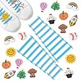 INMAKER No Tie Schnürsenkel Elastische Schnürsenkel 1 Paar mit Schuh Charms 9 * 2pcs für Trainingsschuhe Kinder Erwachsene…