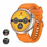 AMZSA Smartwatch Ultra Damen Herren mit Telefonfunktion (Anruf empfangen/tätigen), 1,52' rundes HD-Display,Fitnessuhr,120+ Sportmodi sportuhr Fitness Uhr Armbanduhr für Android IOS
