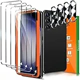 IMBZBK für Samsung Galaxy S23 für Panzerglas 4 Stück Schutzfolie Folie mit 4 Stück Kameraschutz Zubehör, 4+4 Stück