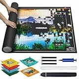 MOZOOSON Puzzlematte, Jigsaw Puzzle Matte 2000 1500 1000 Teile für Erwachsene Kinder, PuzzleMat Roll Aufbewahrung mit Praktisches Puzzle-Zubehör