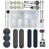 110 Stück Tilswall Multi-Purpose Rotary Tool Attachment Set,3.2mm Spindel、Polieren Schleifen Schleifen Schneiden Schlitzen und Bohren für DIY-Projekte, TWAS01RT