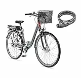 Telefunken E-Bike 28 Zoll Fahrrad für Damen & Herren | Pedelec Citybike mit 7-Gang Nabenschaltung | Rücktritt | EBike inkl. Panzerkabelschloss | Elektrofahrrad 250 W Frontmotor | 468 Wh Li-Ion-Akku