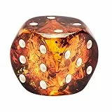ANDANTE Premium Collection - Natur OSTSEE Bernstein ** Luxus Spielwürfel ** Größe 15 mm x 15 mm - Gesellschaftsspiel Brettspiel Spielzubehör Deko Eleganter Würfel - Zertifiziert - Gold des Meeres