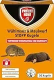 PROTECT HOME Wühlmaus & Maulwurf STOPP Kugeln, Vertreiber-Kugeln für Wühlmäuse und Maulwürfe im Garten, 50 Stück