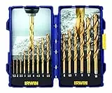 IRWIN 10503991 HSS Tin Pro Bohrer-Set, titanbeschichtet, 15-teilig