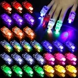Tressify 150 Stück Finger-LED-Lichter für Partyzubehör, 9 Farbmodi, Finger-Taschenlampen, batteriebetriebenes Fingerringspielzeug, Mini-Lampen für Rave-Konzert-Shows und Festivals