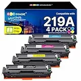 GPC IMAGE 219A (Mit Chip) Kompatibel für HP 219A Toner Set für Color Laserjet Pro MFP 3302FDWG Toner 3302FDNG 3302SDWG 3302FDW 3302SDW 3302FDN 3202DN 3202DW W2190A W2191A W2192A W2193A (4er-Pack)